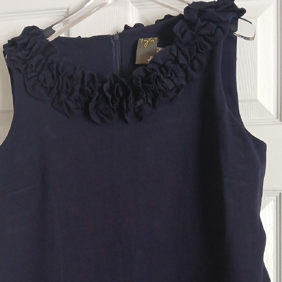Taylor Midnight Blue Ruffle Mini Dress - Picture 5 of 16